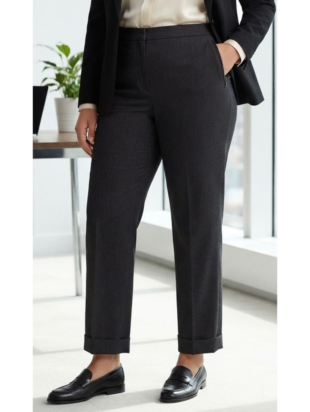 Lauren Ralph Lauren Women's Black Wool Blend Dress Pants Size 18W